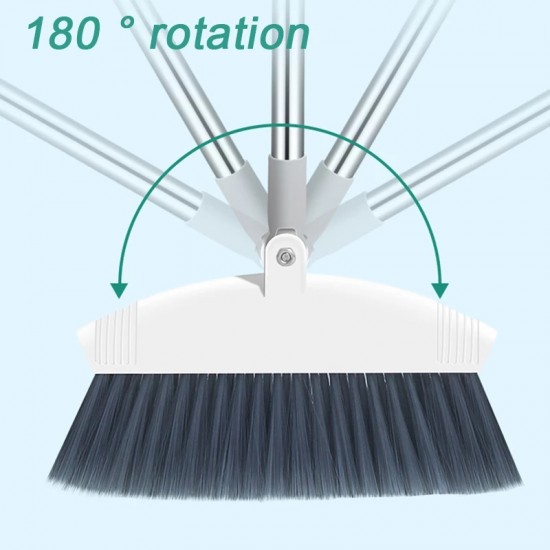 180degree Rotary Broom And Folding Foldable Standing Dustpan Household Floor Cleaning Set Bathroom Products