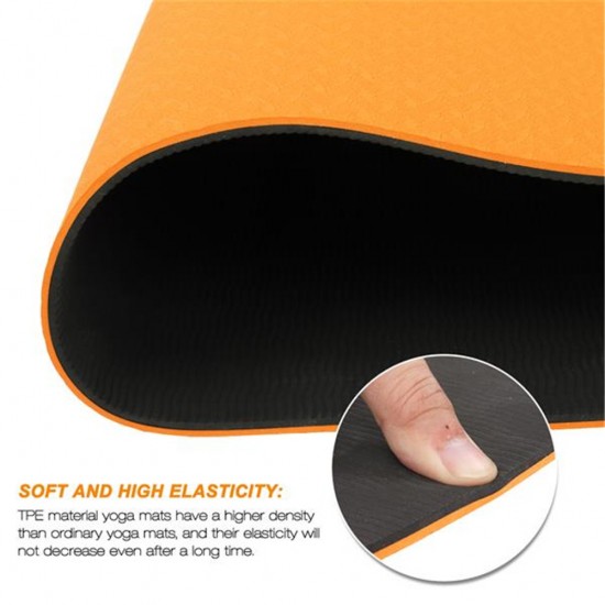 Yoga Mat 183x61x6cm Non-Slip Gym Pad for Yoga Training Fitness Excercise